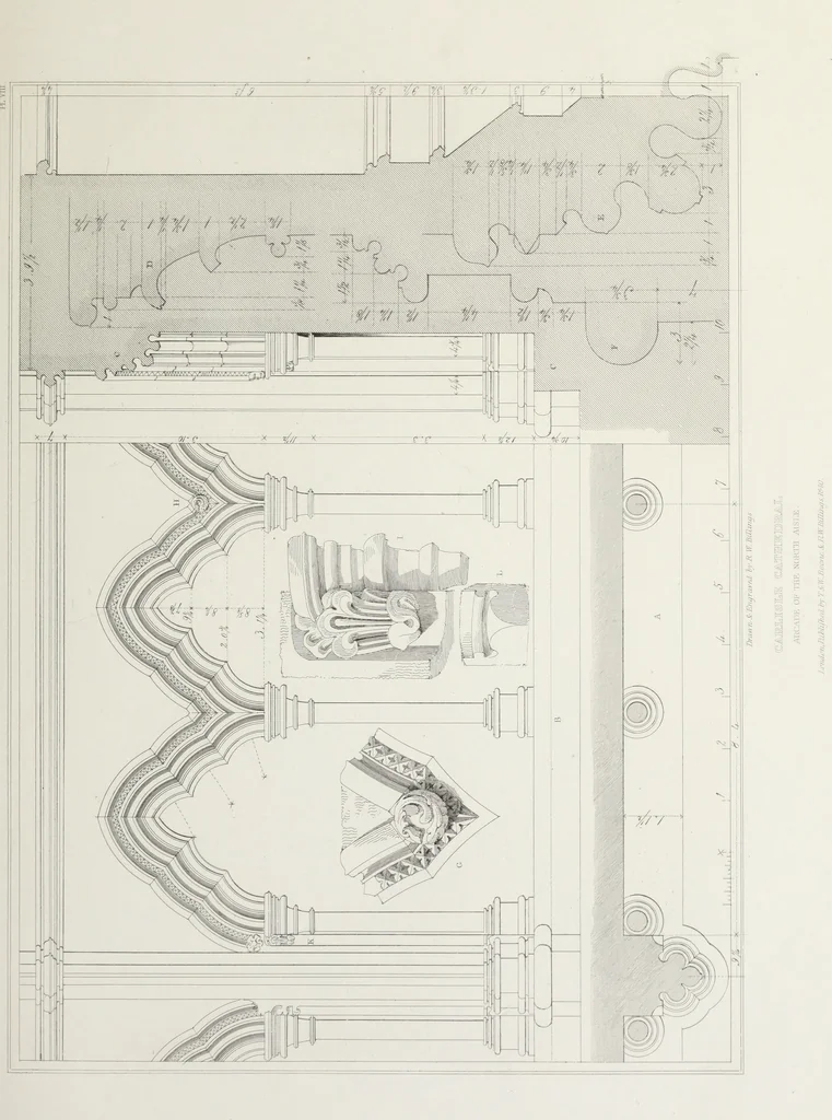 An illustration from Architectural illustrations, history and description of Carlisle cathedral, 1840, leaf 120