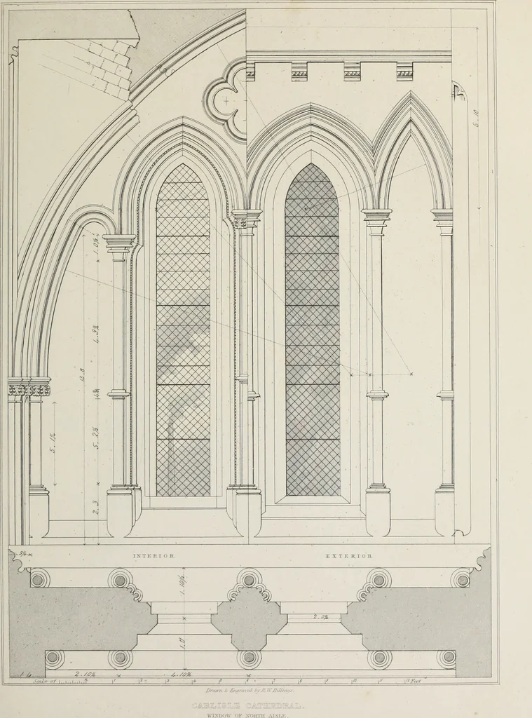 An illustration from Architectural illustrations, history and description of Carlisle cathedral, 1840, leaf 122