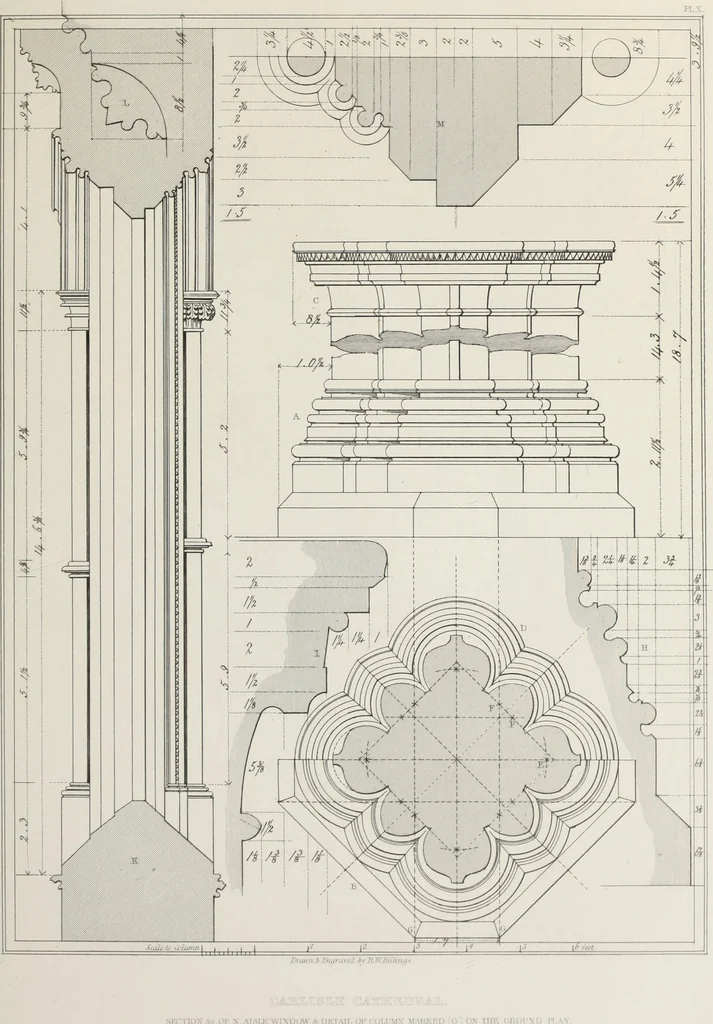 An illustration from Architectural illustrations, history and description of Carlisle cathedral, 1840, leaf 124