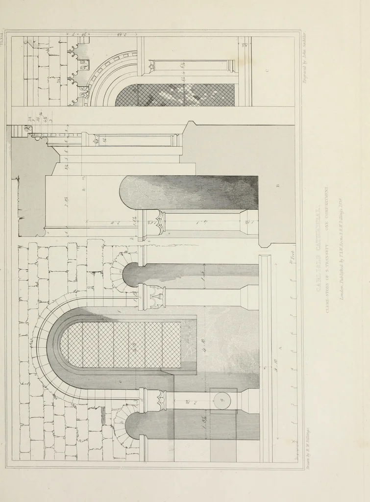 An illustration from Architectural illustrations, history and description of Carlisle cathedral, 1840, leaf 130
