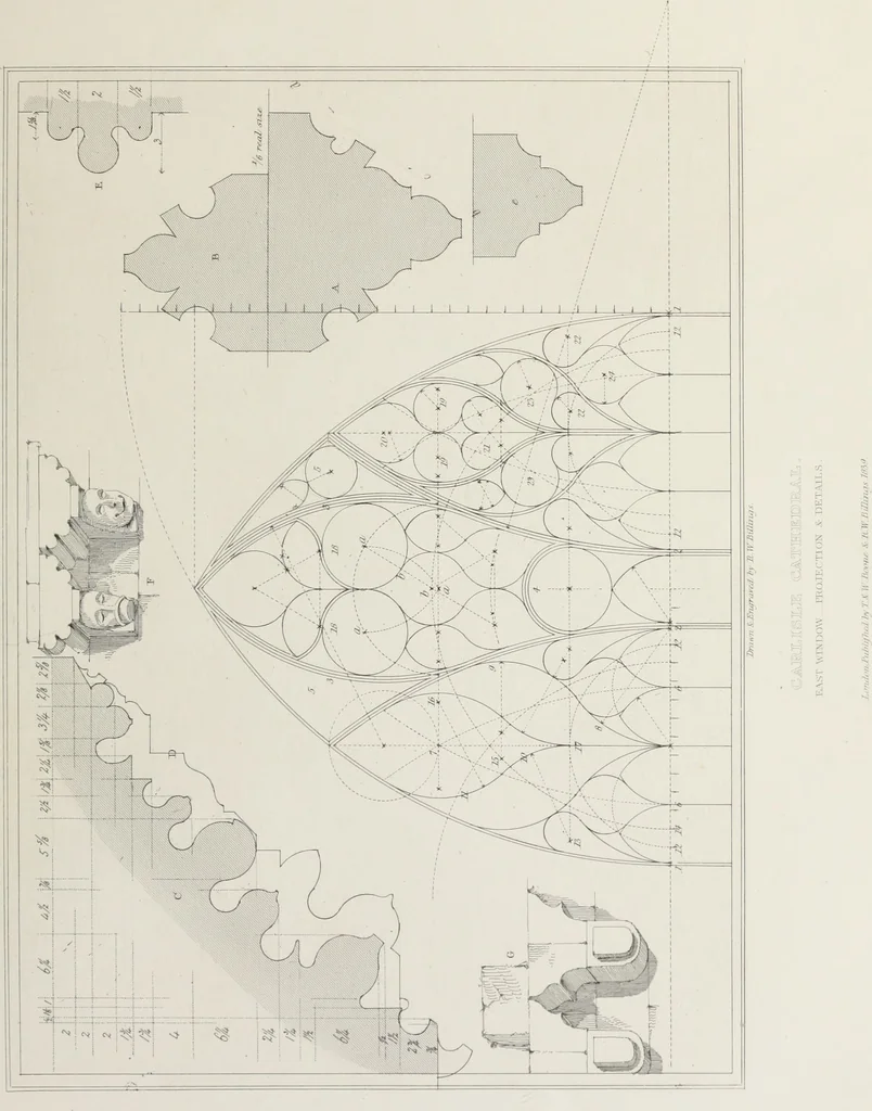 An illustration from Architectural illustrations, history and description of Carlisle cathedral, 1840, leaf 140
