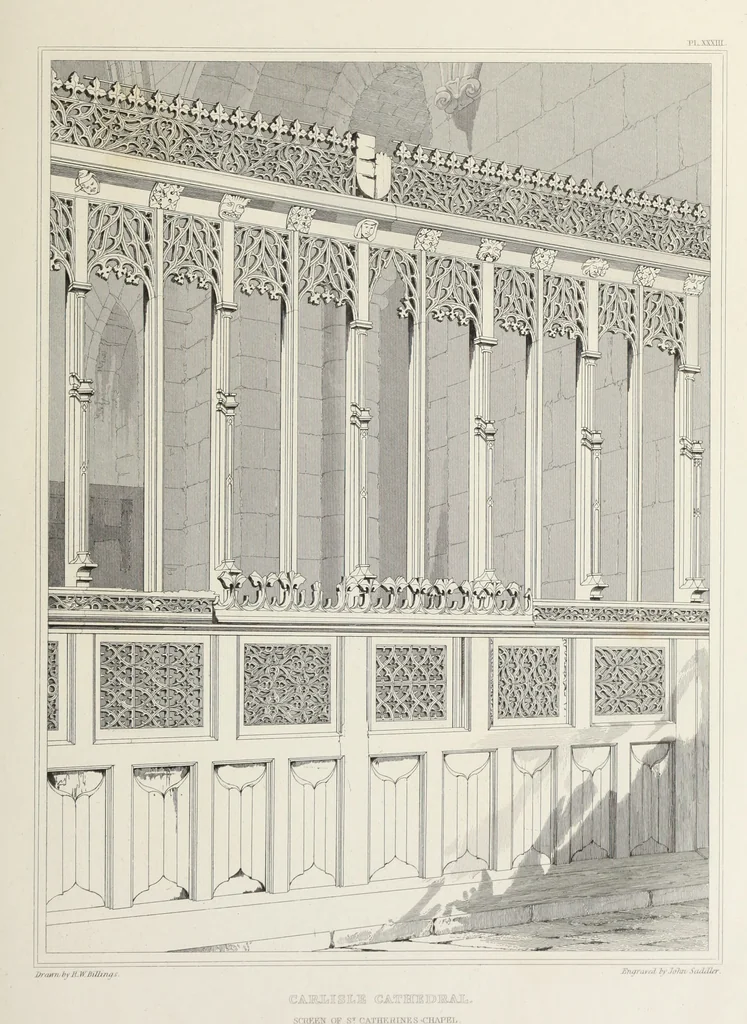 An illustration from Architectural illustrations, history and description of Carlisle cathedral, 1840, leaf 168