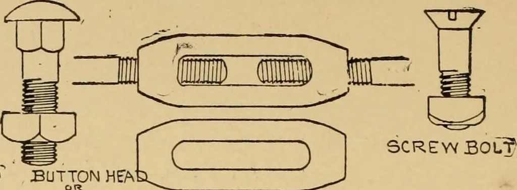 An illustration from Architectural iron and steel, and its application in the construction of buildings ... specifications of ironwork ... tables selected expressly for this work ... by Wm. H. Birkmire, 1905, leaf 137