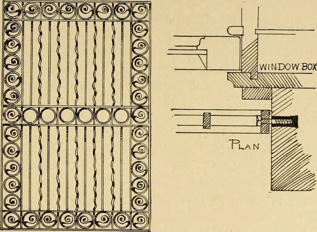 An illustration from Architectural iron and steel, and its application in the construction of buildings ... specifications of ironwork ... tables selected expressly for this work ... by Wm. H. Birkmire, 1905, leaf 166