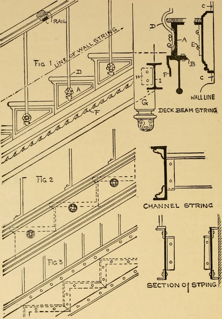 An illustration from Architectural iron and steel, and its application in the construction of buildings ... specifications of ironwork ... tables selected expressly for this work ... by Wm. H. Birkmire, 1905, leaf 97