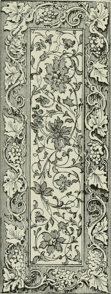 An illustration from Architectural iron and steel : and its application in the construction of buildings, including beams and girders in floor construction, rolled iron struts, wrought and cast-iron columns, fire-proof columns, column connections, cast-iron lintels, roof trusses, stairways, elevator enclosures, ornamental iron, floor lights, and skylights, vault lights, doors, and shutters, window guards and grilles, etc., etc., with specification of ironwork and selected papers in relation to ironwork, from a revision of the present law before the legislature affecting public interests in the city of New York, in so far as the same regulates the construction of buildings in said city, tables selected expressly for this work, of the properties of beams, channels, tees and angles, used as beams, struts and columns, weights of iron and steel bars, capacity of tanks, areas of circles, weights of circular and square cast-iron columns, weights of substances, tables of squares, cubes, etc., weights of sheet copper, brass and iron, etc, 1892, leaf 105