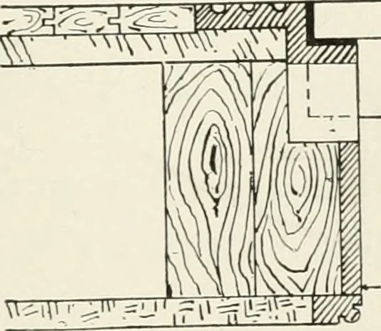 An illustration from Architectural iron and steel : and its application in the construction of buildings, including beams and girders in floor construction, rolled iron struts, wrought and cast-iron columns, fire-proof columns, column connections, cast-iron lintels, roof trusses, stairways, elevator enclosures, ornamental iron, floor lights, and skylights, vault lights, doors, and shutters, window guards and grilles, etc., etc., with specification of ironwork and selected papers in relation to ironwork, from a revision of the present law before the legislature affecting public interests in the city of New York, in so far as the same regulates the construction of buildings in said city, tables selected expressly for this work, of the properties of beams, channels, tees and angles, used as beams, struts and columns, weights of iron and steel bars, capacity of tanks, areas of circles, weights of circular and square cast-iron columns, weights of substances, tables of squares, cubes, etc., weights of sheet copper, brass and iron, etc, 1892, leaf 126