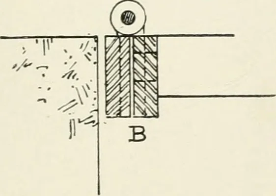 An illustration from Architectural iron and steel : and its application in the construction of buildings, including beams and girders in floor construction, rolled iron struts, wrought and cast-iron columns, fire-proof columns, column connections, cast-iron lintels, roof trusses, stairways, elevator enclosures, ornamental iron, floor lights, and skylights, vault lights, doors, and shutters, window guards and grilles, etc., etc., with specification of ironwork and selected papers in relation to ironwork, from a revision of the present law before the legislature affecting public interests in the city of New York, in so far as the same regulates the construction of buildings in said city, tables selected expressly for this work, of the properties of beams, channels, tees and angles, used as beams, struts and columns, weights of iron and steel bars, capacity of tanks, areas of circles, weights of circular and square cast-iron columns, weights of substances, tables of squares, cubes, etc., weights of sheet copper, brass and iron, etc, 1892, leaf 150
