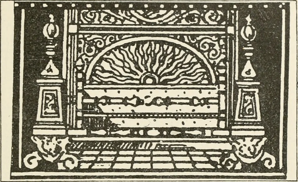 An illustration from Architectural iron and steel : and its application in the construction of buildings, including beams and girders in floor construction, rolled iron struts, wrought and cast-iron columns, fire-proof columns, column connections, cast-iron lintels, roof trusses, stairways, elevator enclosures, ornamental iron, floor lights, and skylights, vault lights, doors, and shutters, window guards and grilles, etc., etc., with specification of ironwork and selected papers in relation to ironwork, from a revision of the present law before the legislature affecting public interests in the city of New York, in so far as the same regulates the construction of buildings in said city, tables selected expressly for this work, of the properties of beams, channels, tees and angles, used as beams, struts and columns, weights of iron and steel bars, capacity of tanks, areas of circles, weights of circular and square cast-iron columns, weights of substances, tables of squares, cubes, etc., weights of sheet copper, brass and iron, etc, 1892, leaf 236
