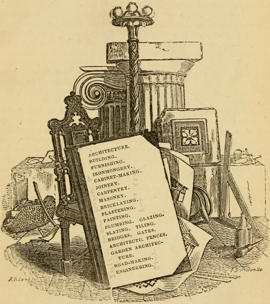 An illustration from The Architectural magazine, 1834, leaf 6