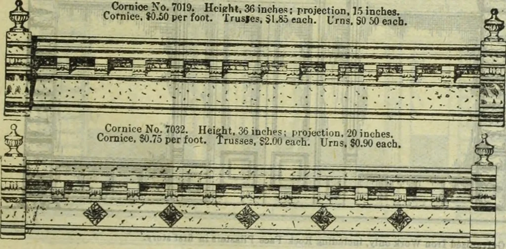 An illustration from Architectural metal work : manufactured by W.H. Mullins, Salem, Ohio, U.S.A, 1897, leaf 14