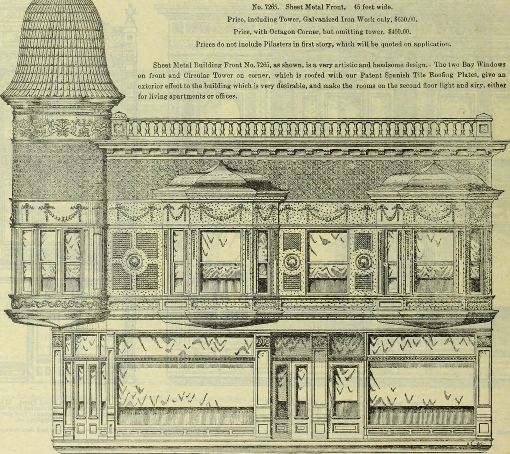 An illustration from Architectural metal work : manufactured by W.H. Mullins, Salem, Ohio, U.S.A, 1897, leaf 29
