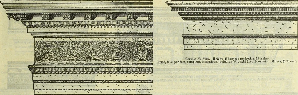 An illustration from Architectural metal work : manufactured by W.H. Mullins, Salem, Ohio, U.S.A, 1897, leaf 8