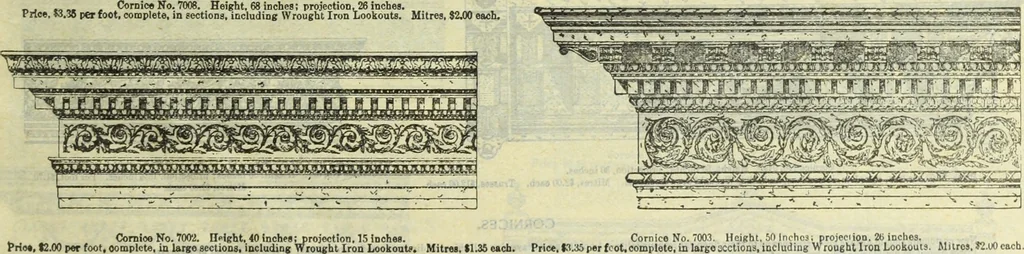 An illustration from Architectural metal work : manufactured by W.H. Mullins, Salem, Ohio, U.S.A, 1897, leaf 8