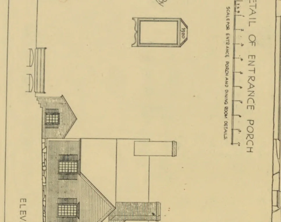 An illustration from An Architectural monograph on a roadside tavern to be built of white pine; competition drawings, 1920, leaf 21