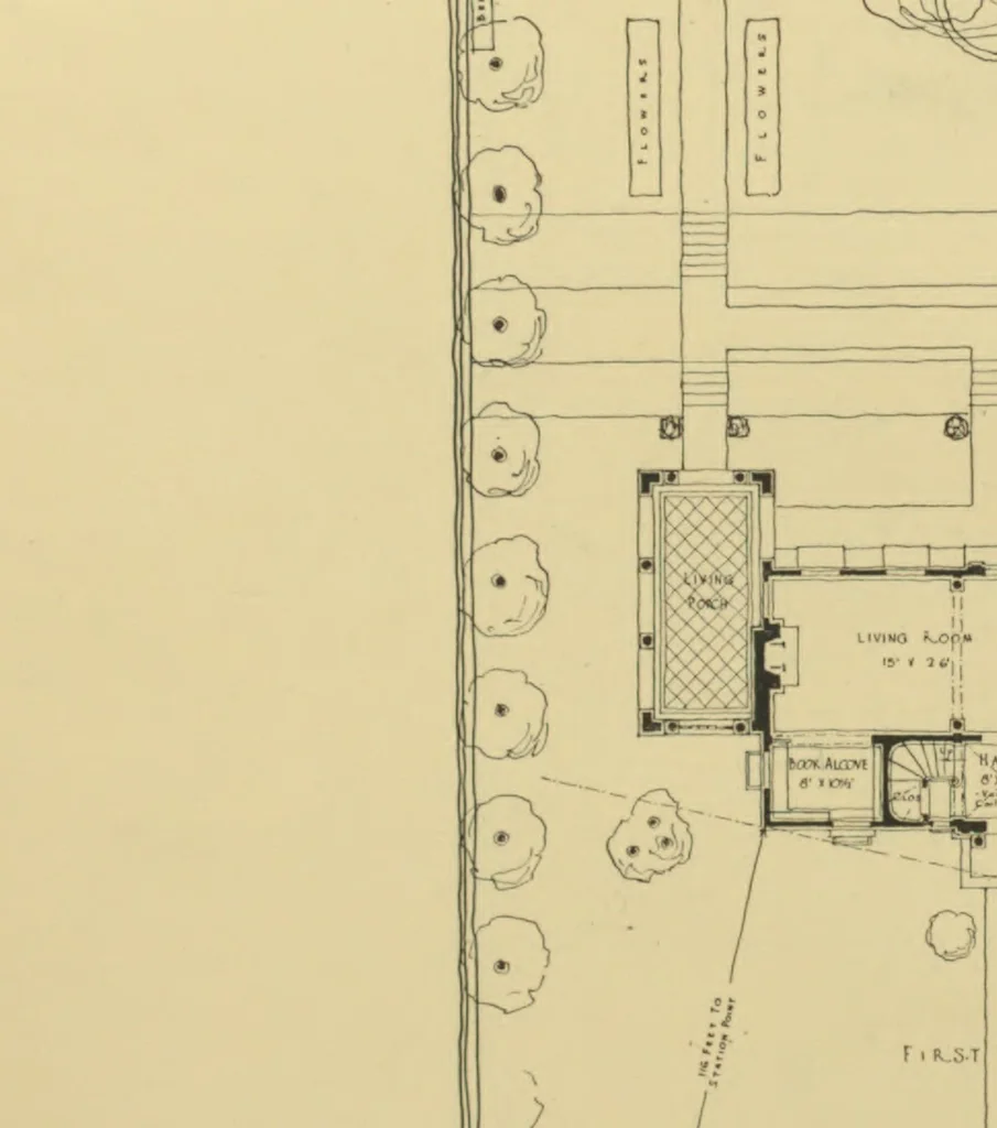 An illustration from An Architectural monograph on a suburban house and garage; competitive drawings;, 1916, leaf 25