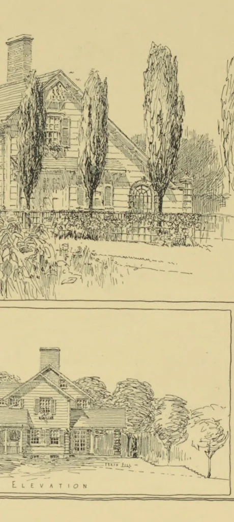 An illustration from An Architectural monograph on a suburban house and garage; competitive drawings;, 1916, leaf 26