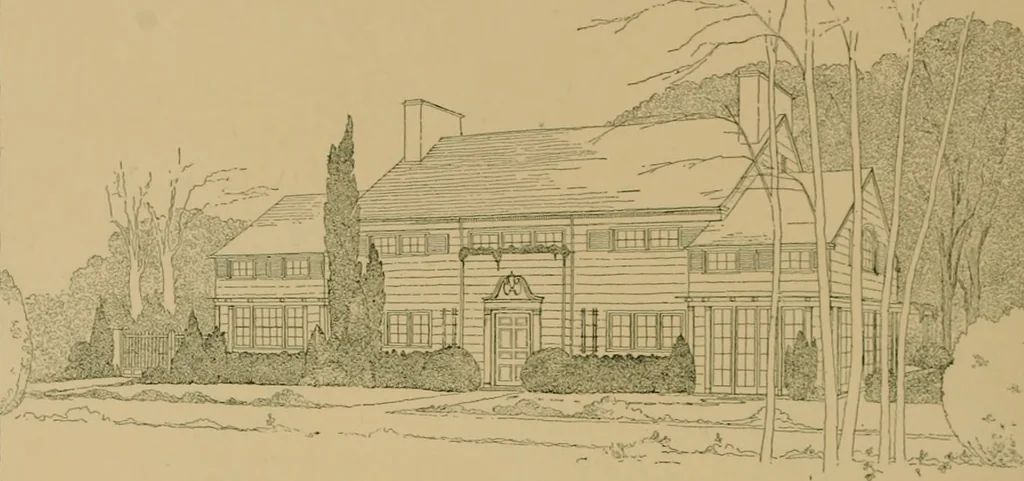 An illustration from An Architectural monograph on a suburban house and garage; competitive drawings; with report on the jury of architects,, 1916, leaf 3