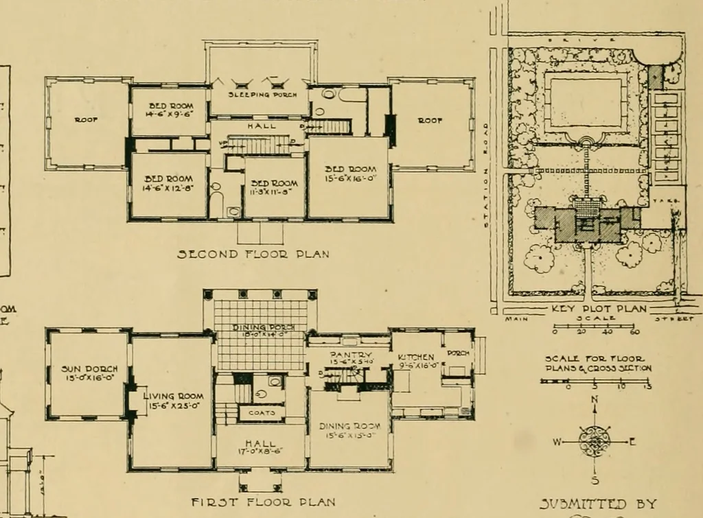 An illustration from An architectural monograph on a white pine hovse; competitive drawings, with report of the jury of architects, 1917, leaf 11