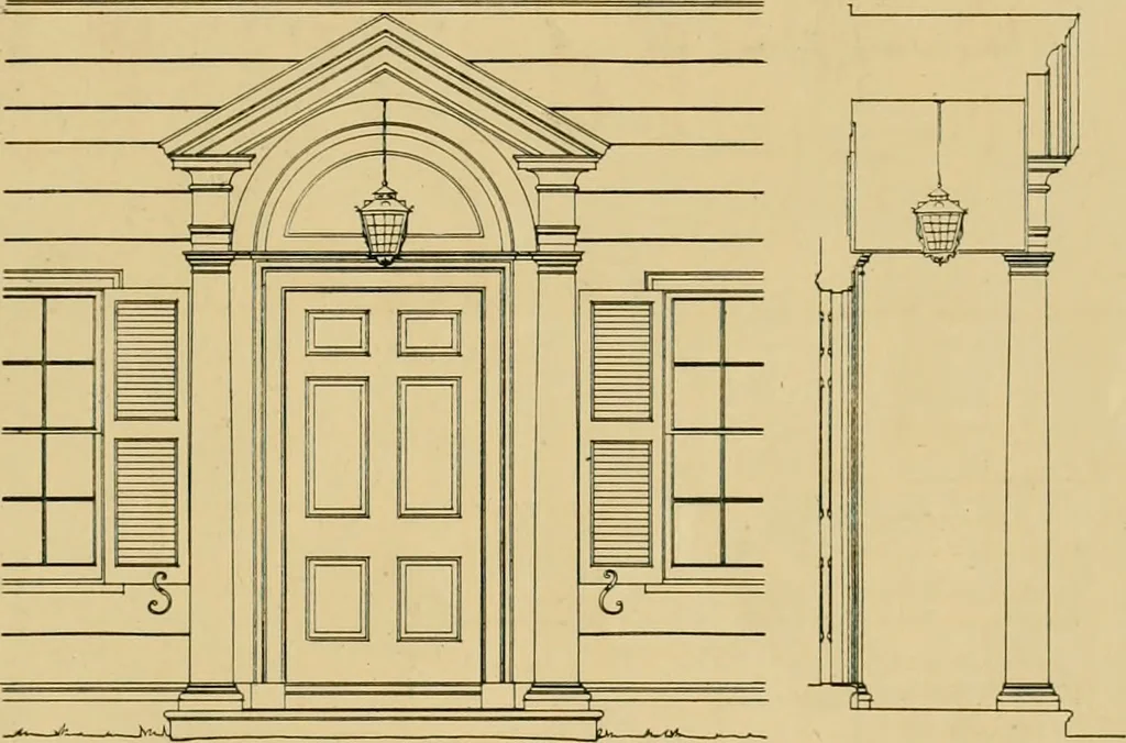 An illustration from An architectural monograph on a white pine hovse; competitive drawings, with report of the jury of architects, 1917, leaf 12