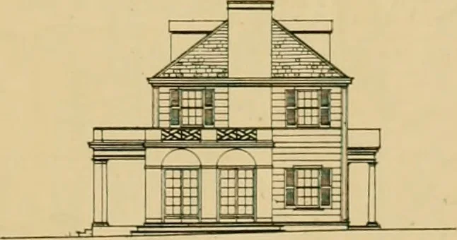 An illustration from An architectural monograph on a white pine hovse; competitive drawings, with report of the jury of architects, 1917, leaf 12