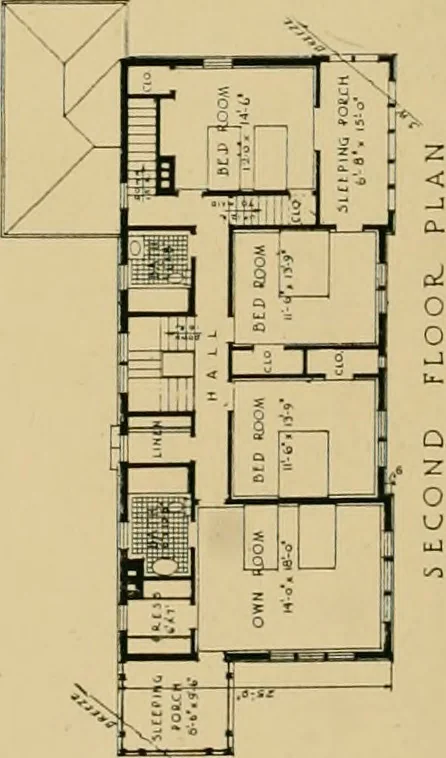 An illustration from An architectural monograph on a white pine hovse; competitive drawings, with report of the jury of architects, 1917, leaf 23