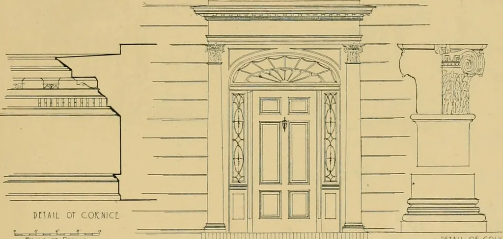 An illustration from An architectural monograph on a white pine hovse; competitive drawings, with report of the jury of architects, 1917, leaf 28