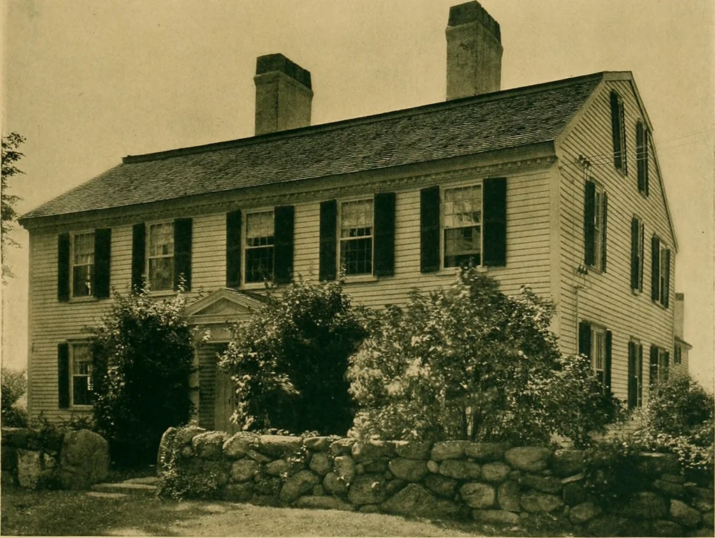 An illustration from An architectural monograph on early wooden architecture in Andover, Mass.,, 1917, leaf 8