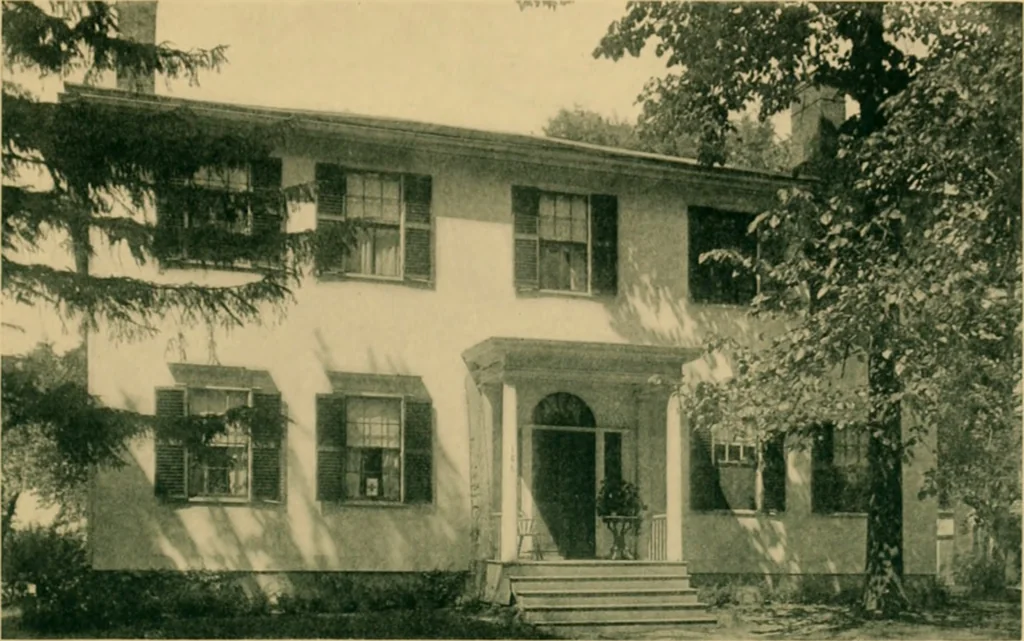 An illustration from An architectural monograph on early wood built houses of central New York, with text by Carl C. Tallman;, 1918, leaf 12