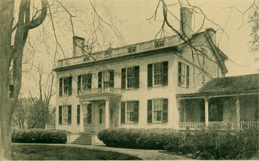 An illustration from An architectural monograph on early wood built houses of central New York, with text by Carl C. Tallman;, 1918, leaf 12