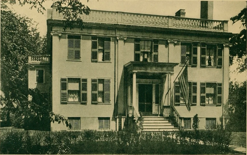 An illustration from An architectural monograph on early wood built houses of central New York, with text by Carl C. Tallman;, 1918, leaf 13