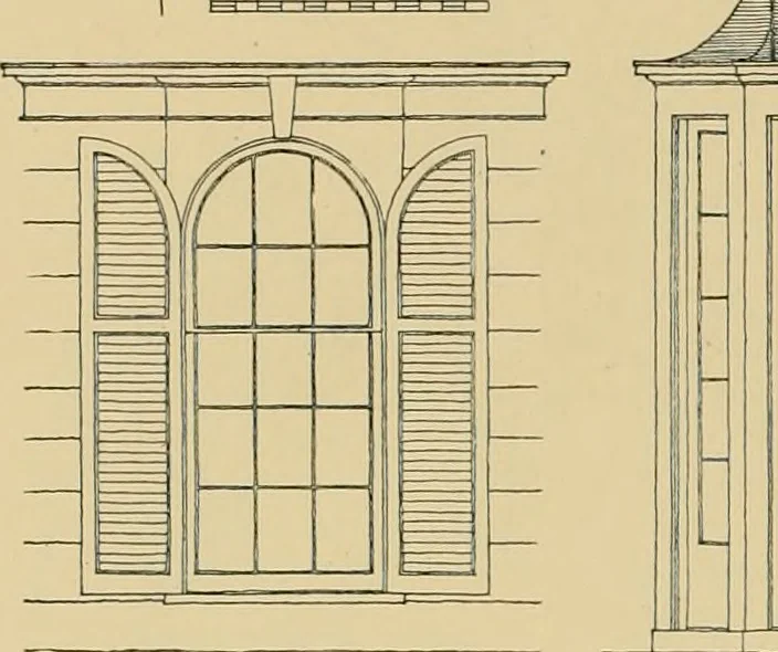 An illustration from An architectural monograph on a white pine house for the vacation season; competitive drawings, with report of the jury of architects., 1918, leaf 25