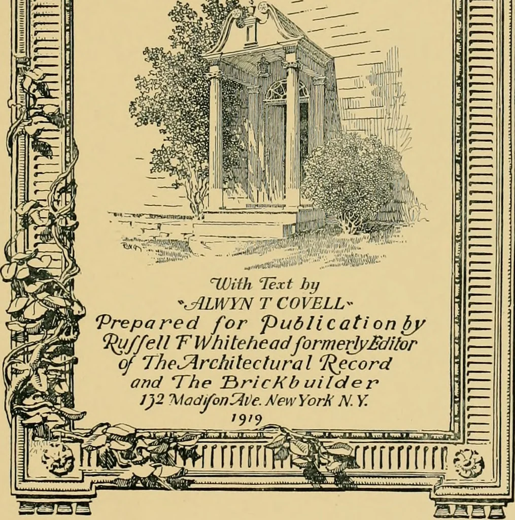 An illustration from An architectural monograph on Old Chatham, 1919, leaf 4