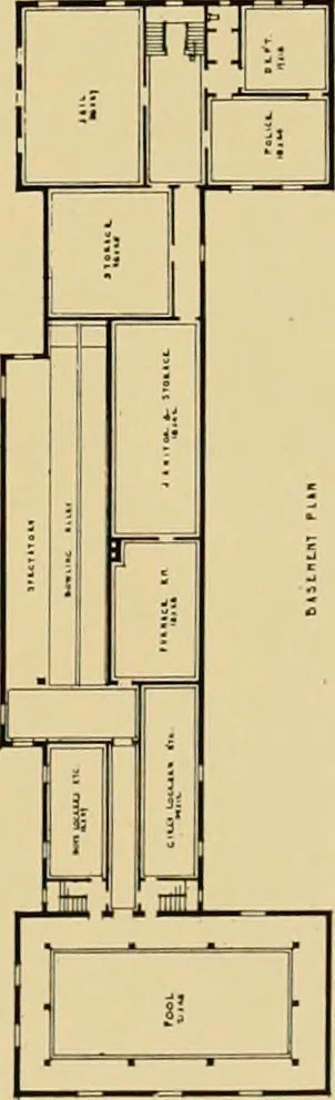 An illustration from An Architectural monograph on a community center building to be built of white pine., 1919, leaf 14