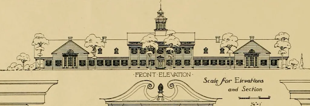 An illustration from An Architectural monograph on a community center building to be built of white pine., 1919, leaf 9