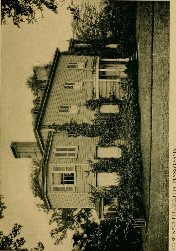 An illustration from An architectural monograph on The wooden architecture of the lower Delaware Valley,, 1920, leaf 12