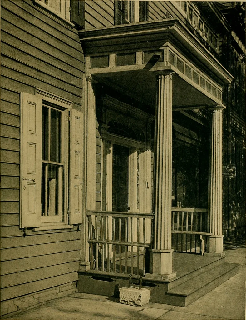 An illustration from An architectural monograph on The wooden architecture of the lower Delaware Valley,, 1920, leaf 8