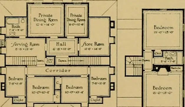 An illustration from An Architectural monograph on a roadside tavern to be built of white pine;, 1920, leaf 12