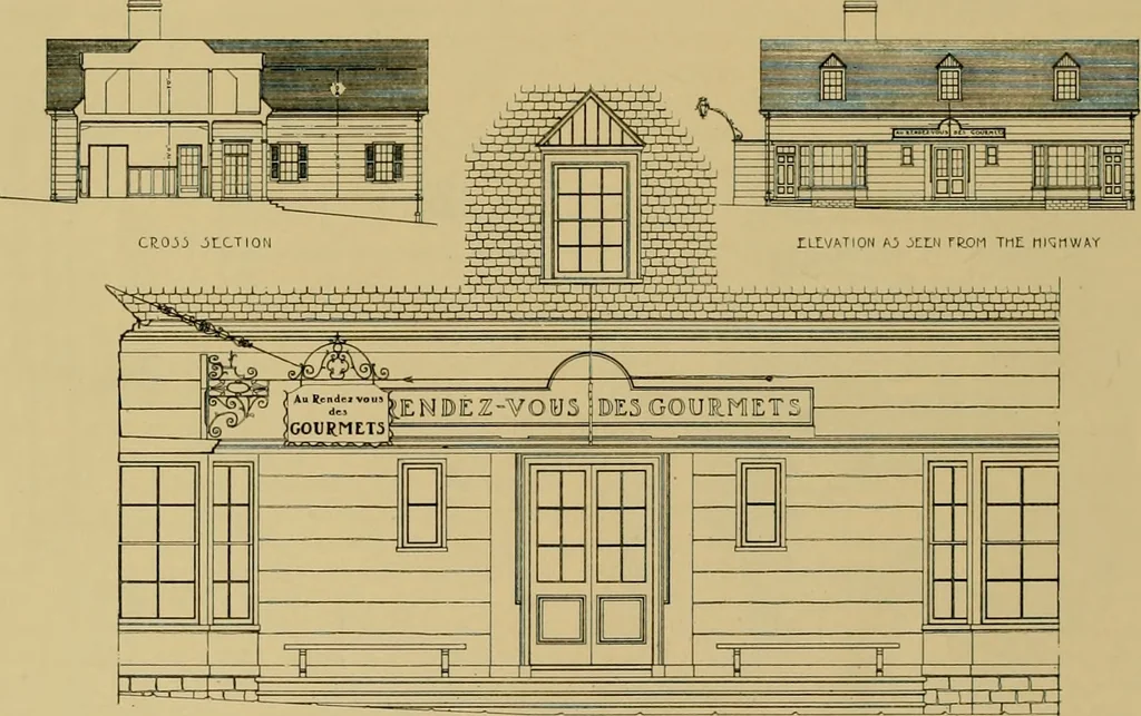 An illustration from An Architectural monograph on a roadside tavern to be built of white pine;, 1920, leaf 7