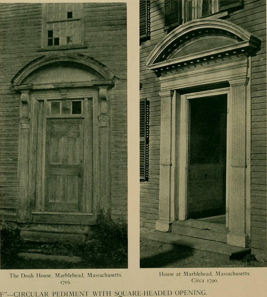 An illustration from An architectural monograph devoted to a comparative study of a group of early American doorways,, 1921, leaf 11