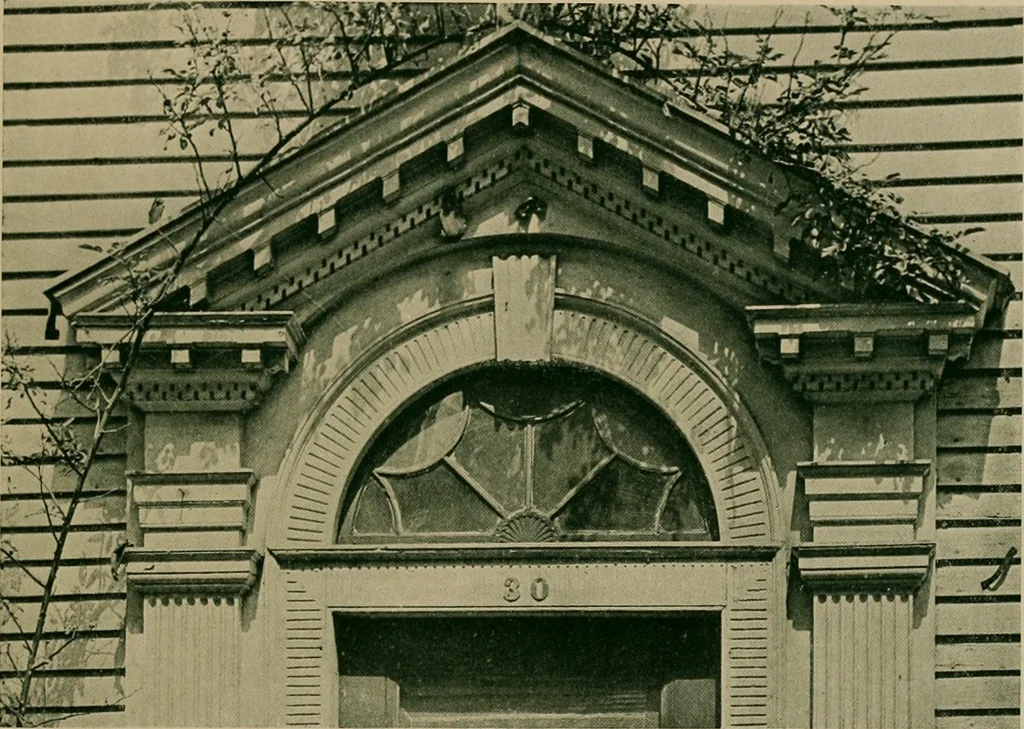 An illustration from An architectural monograph devoted to a comparative study of a group of early American doorways,, 1921, leaf 14