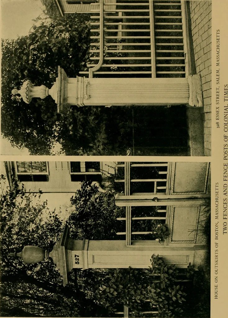 An illustration from An architectural monograph on fences and fence posts of colonial times,, 1922, leaf 11