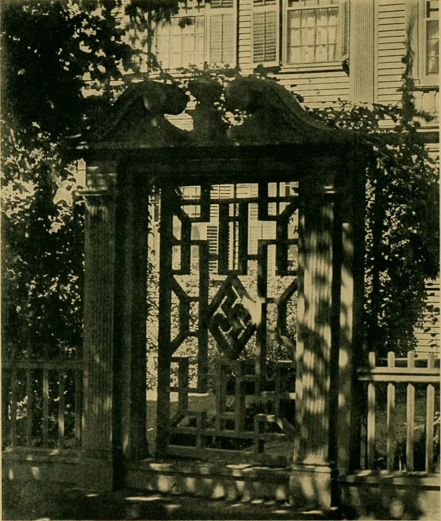 An illustration from An architectural monograph on fences and fence posts of colonial times,, 1922, leaf 17