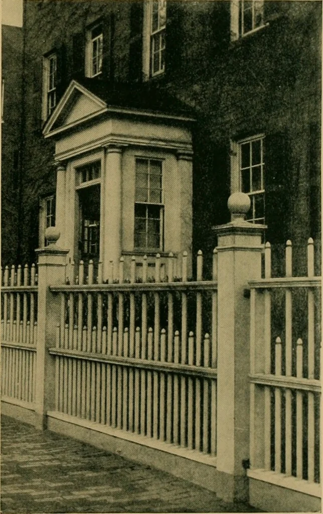 An illustration from An architectural monograph on fences and fence posts of colonial times,, 1922, leaf 6