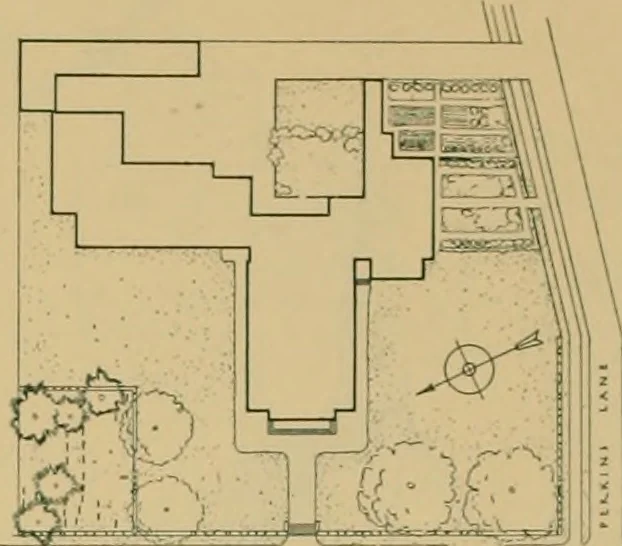 An illustration from An architectural monograph on a country church & Sunday school building with the minister’s residence, to be built of white pine;, 1922, leaf 13