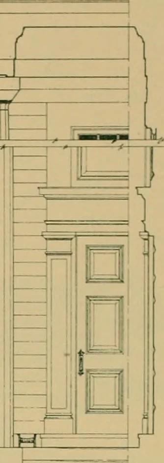 An illustration from An architectural monograph on a country church & Sunday school building with the minister’s residence, to be built of white pine;, 1922, leaf 19