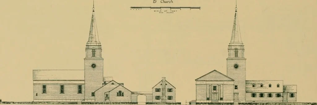 An illustration from An architectural monograph on a country church & Sunday school building with the minister’s residence, to be built of white pine;, 1922, leaf 19