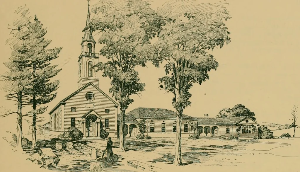 An illustration from An architectural monograph on a country church & Sunday school building with the minister’s residence, to be built of white pine;, 1922, leaf 24