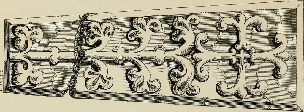 An illustration from Architectural notices of the churches of the Archdeaconry of Northampton. Deaneries of Higham Ferrers and Haddon, 1849, leaf 103