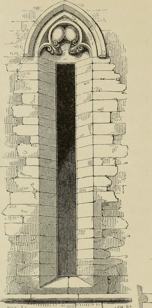 An illustration from Architectural notices of the churches of the Archdeaconry of Northampton. Deaneries of Higham Ferrers and Haddon, 1849, leaf 107